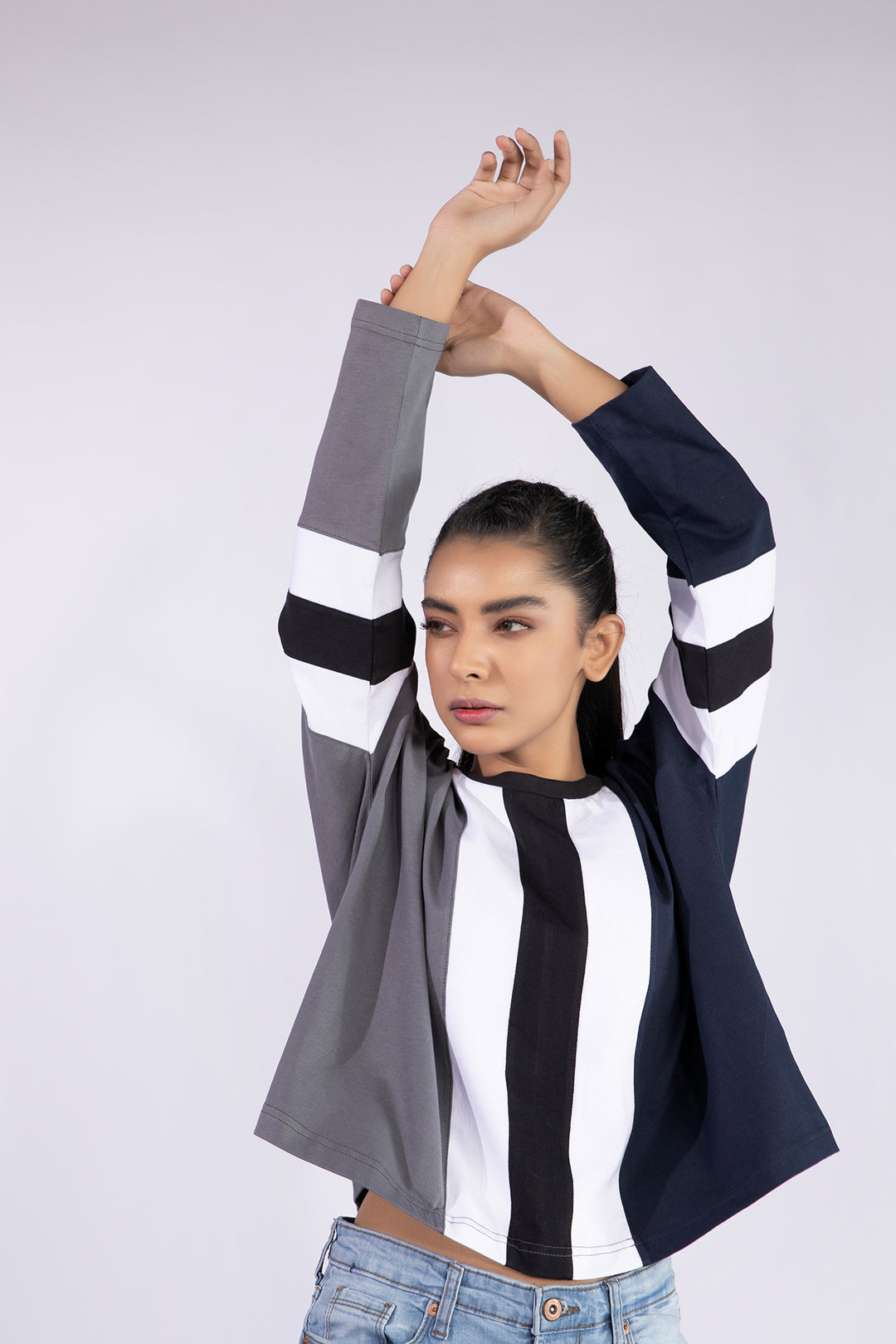 Varsity Striped Crop Top - W21 - WT00038