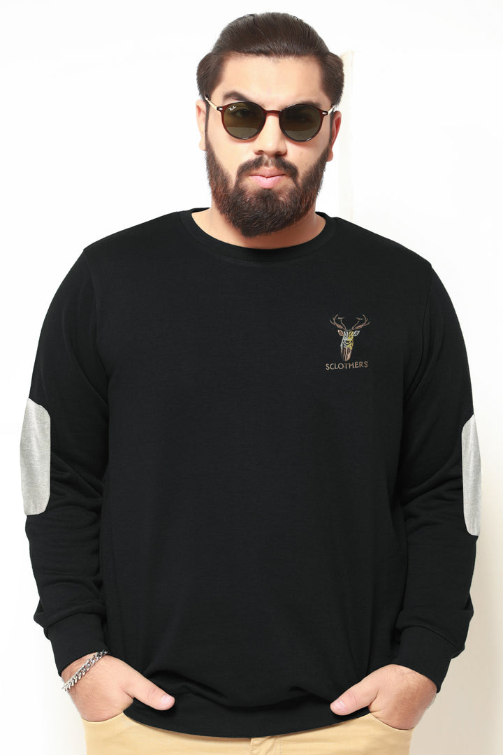 Black Resolute Embroidered Sweatshirt Online in Pakistan