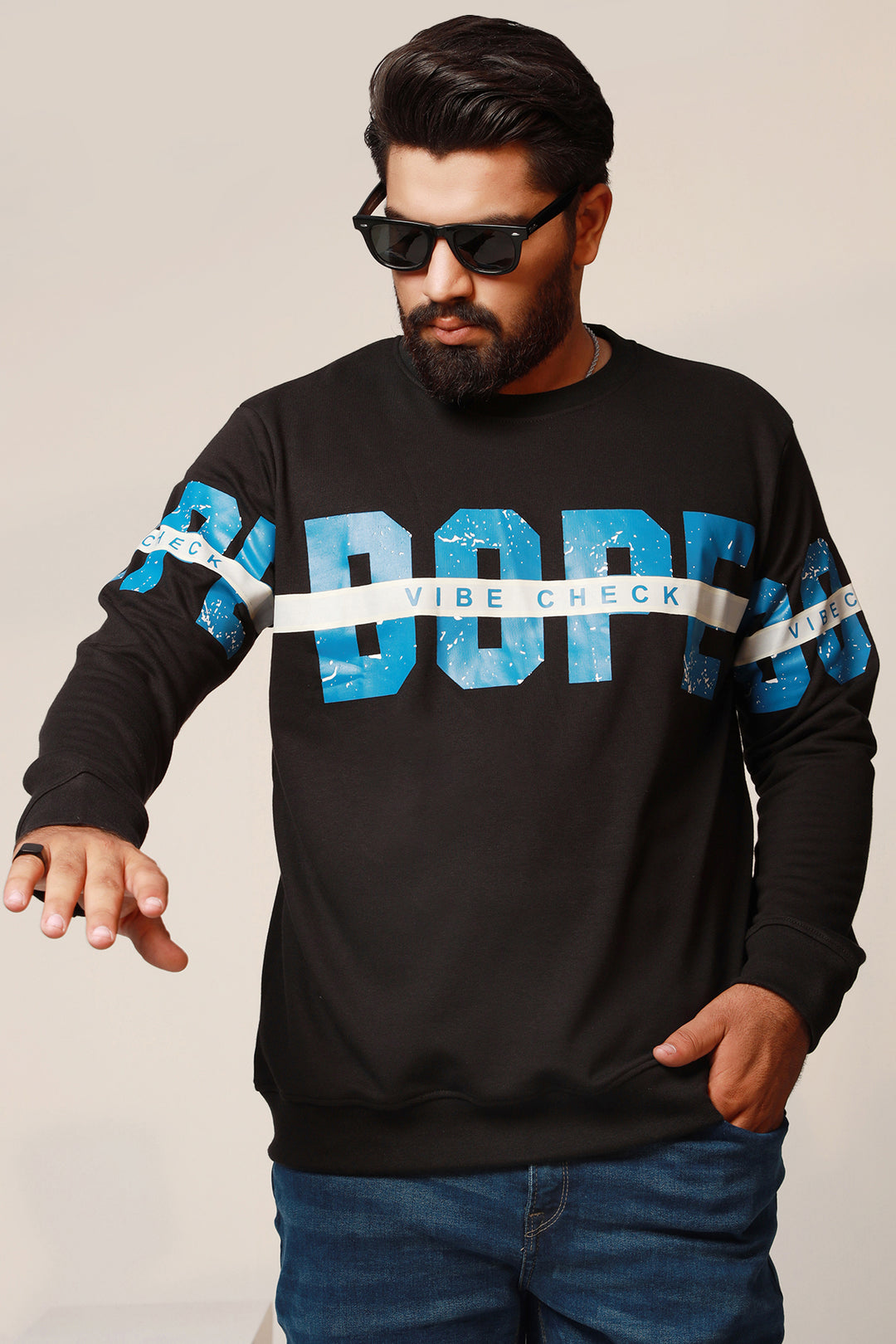Dope Black Graphic Sweatshirt Plus Size
