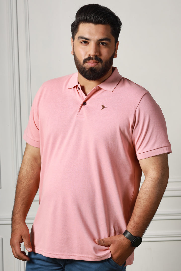 Coral Cloud Embroidered Polo Shirt (Plus Size) - P22 - MP0056P