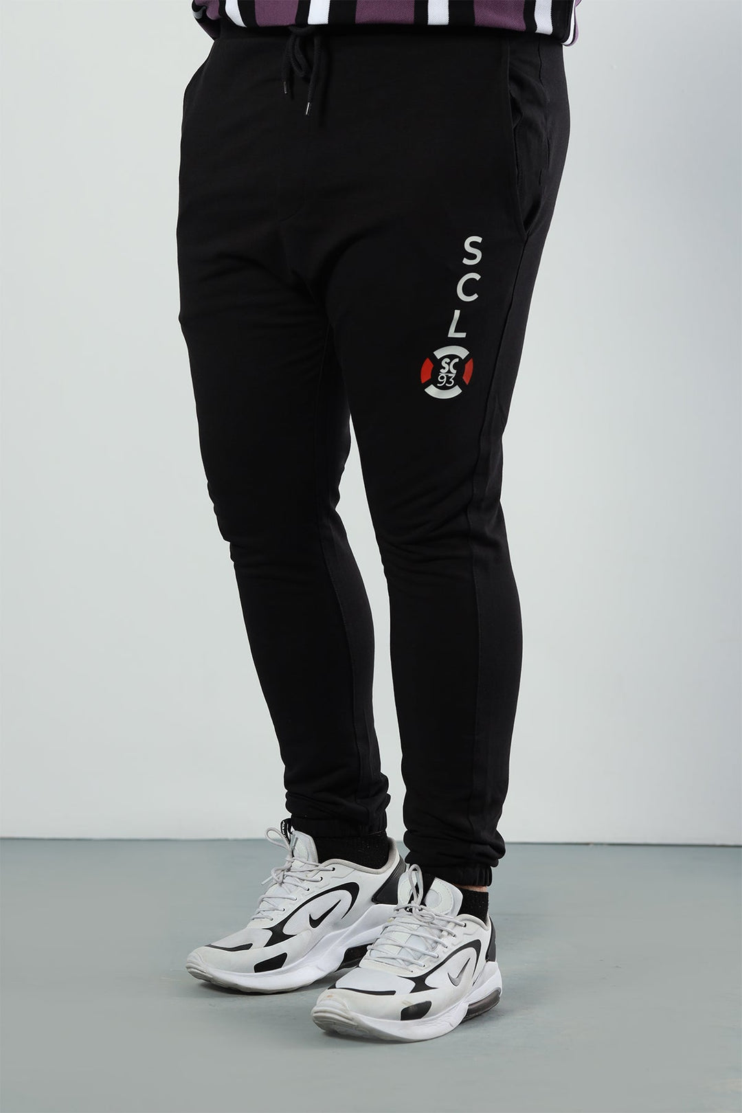 Black SCLO Printed Jogger Pants