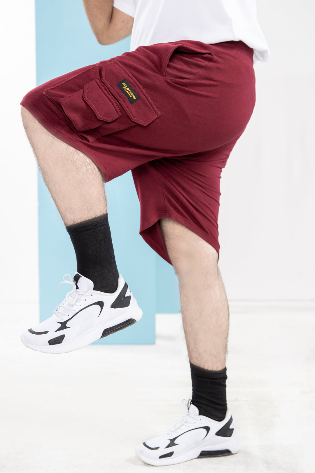 Maroon Cargo Shorts (Plus Size) - S21 - MSH011P
