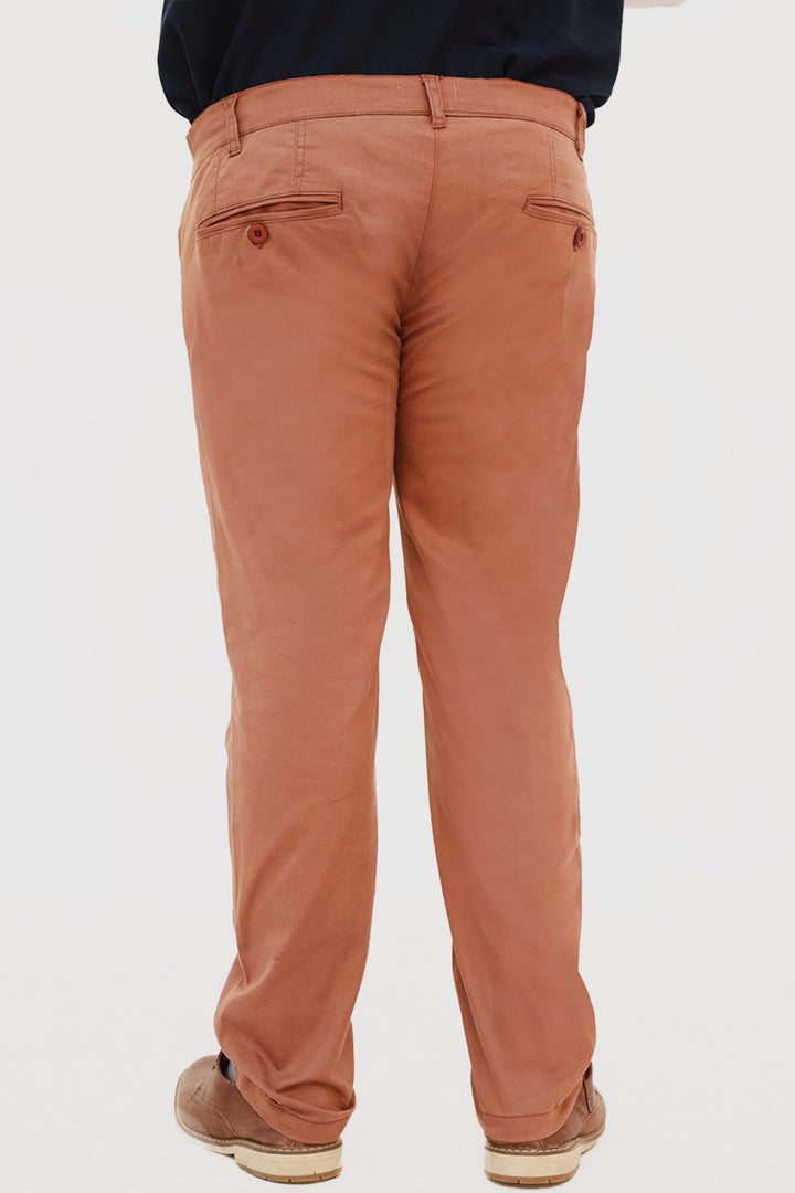 Brown Stretchy Cotton Chinos (Plus Size) - S22 - MC0018P