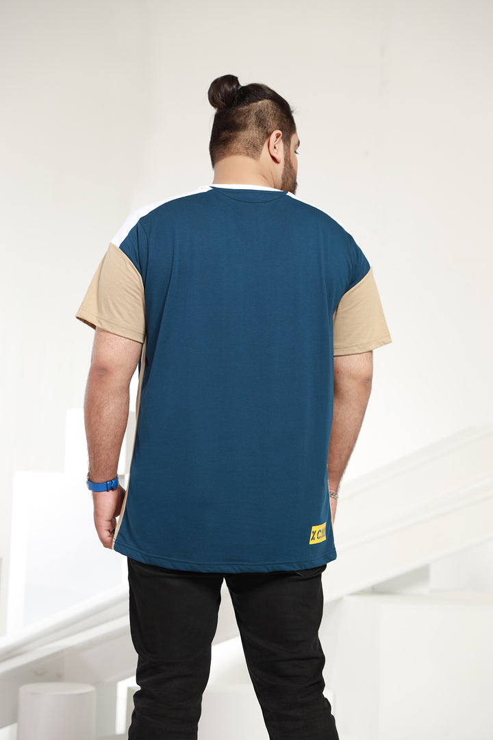 Dark Blue Block T-Shirt (Plus Size) - P21 - MT0088P
