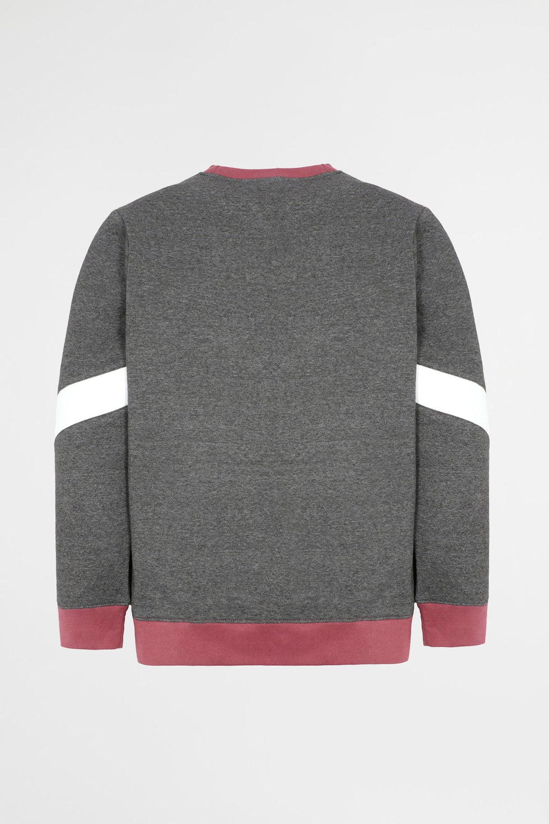 Maroon Color Block Sweatshirt Mens Regular