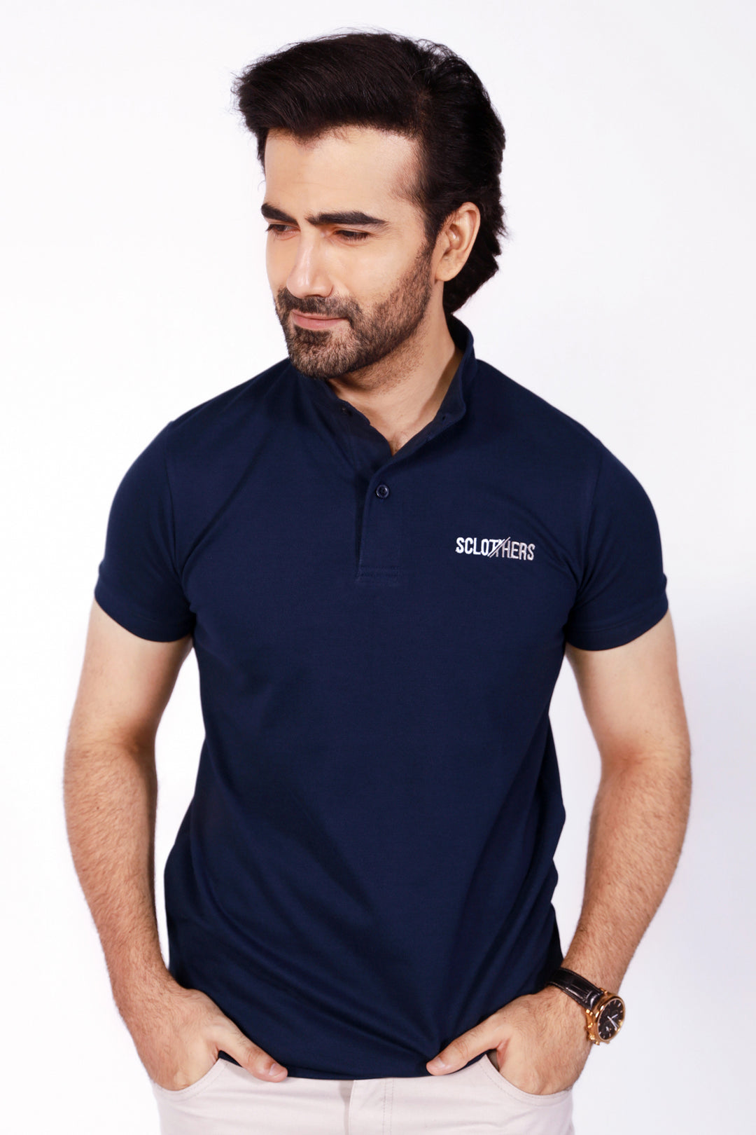 Band Collar Polo Shirt Online Pakistan