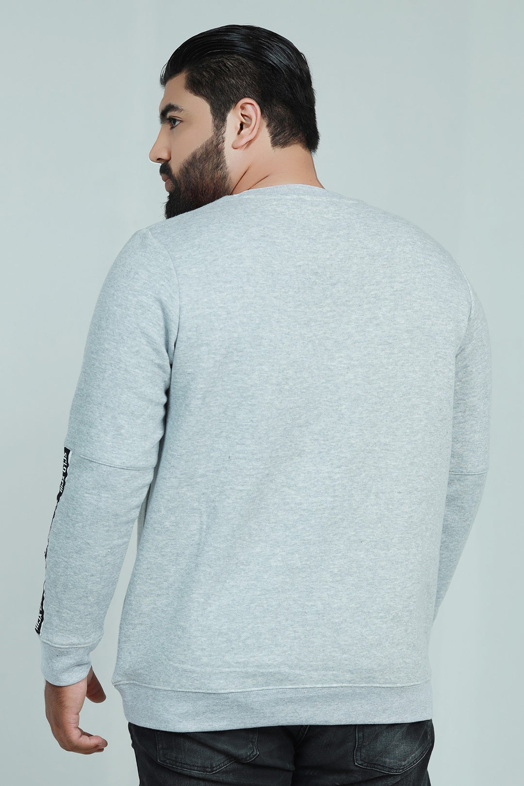 Grey Graphic Sweatshirt (Plus Size) - W21 - MSW019P