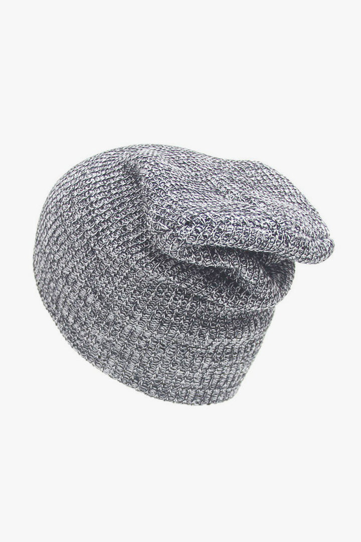 Grey Slouch Knitted Beanie - W22 - UBH0009