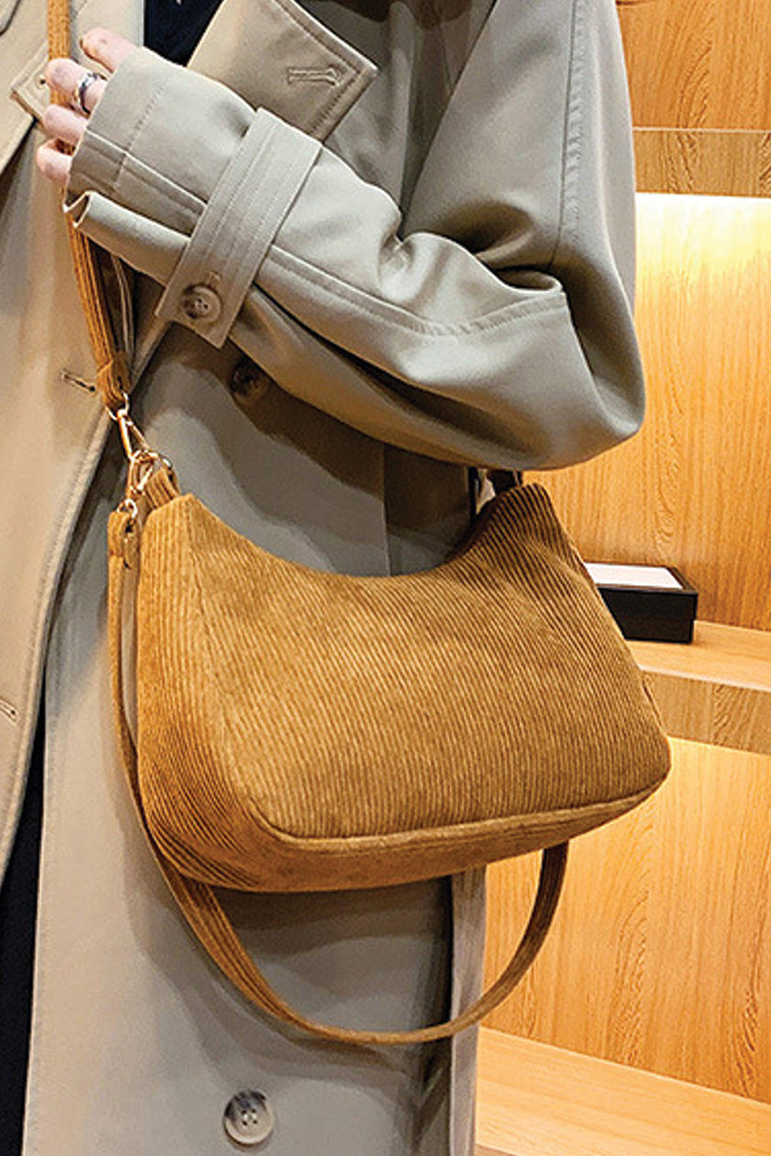 Urban Trendy Corduroy Handbag - S22 - WHB0029