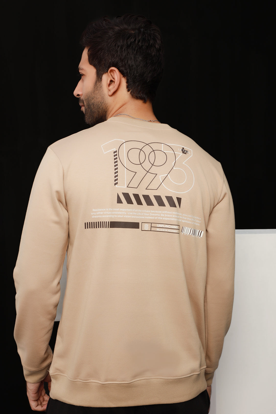 Taupe 1993 Back Printed Sweatshirt Online in Pakistan