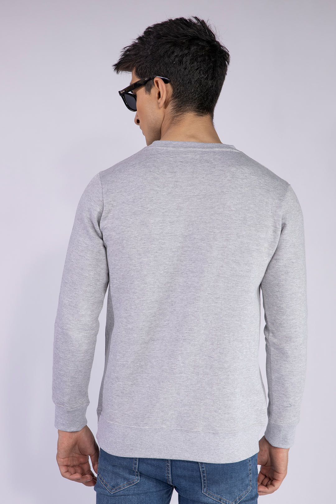 Acoustic Grey Embroidered Sweatshirt