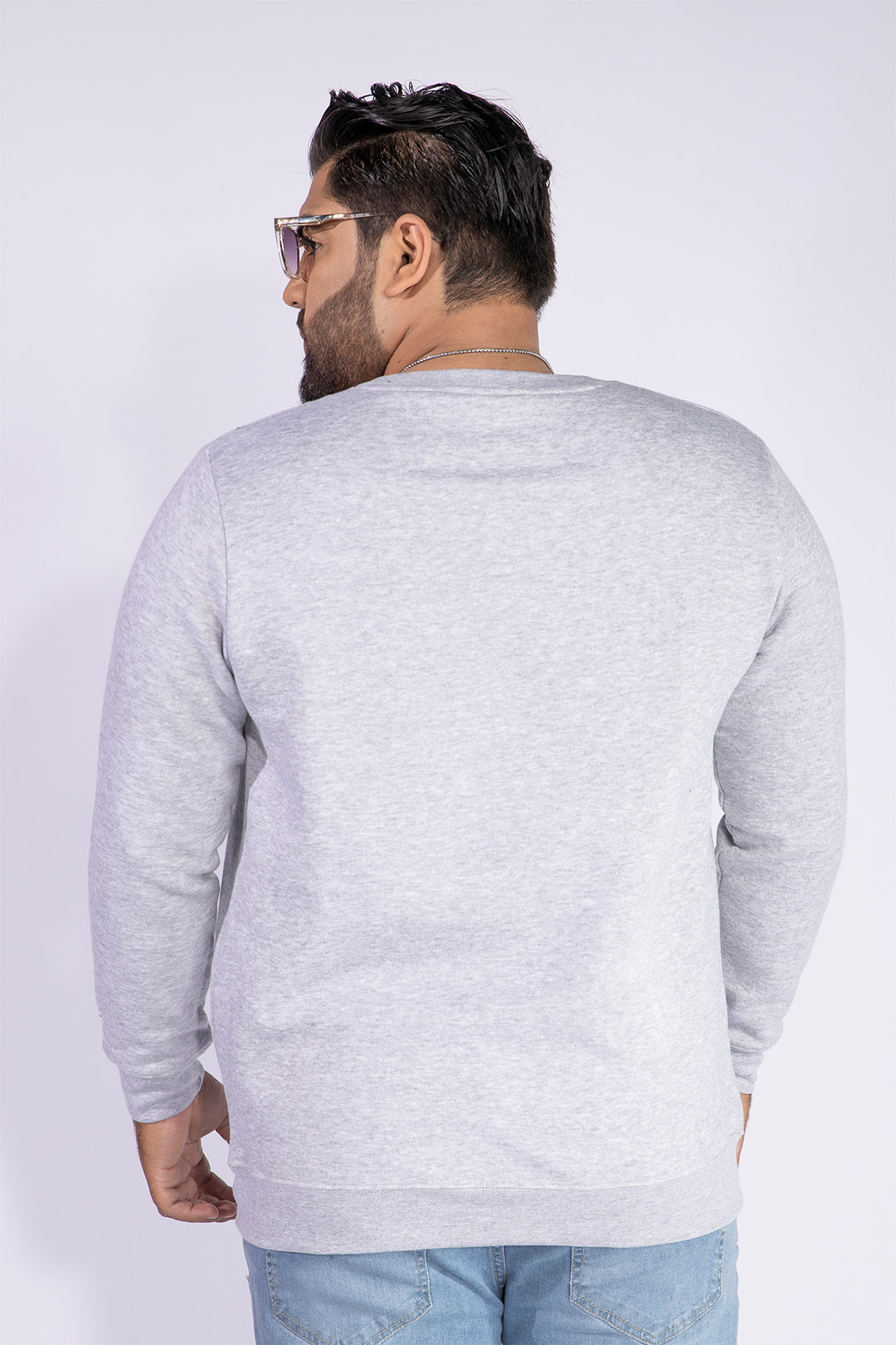 Rare Embroidered Grey Sweatshirt (Plus Size) - W21 - MSW031P