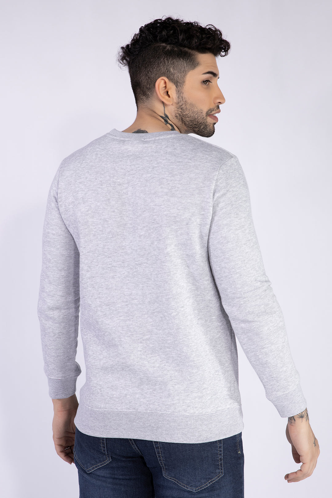 Rare Embroidered Grey Sweatshirt - W21 - MSW031R
