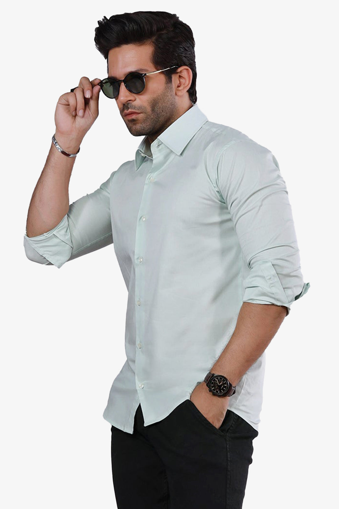 Sea Green Formal Shirt - P22 - MS0021R