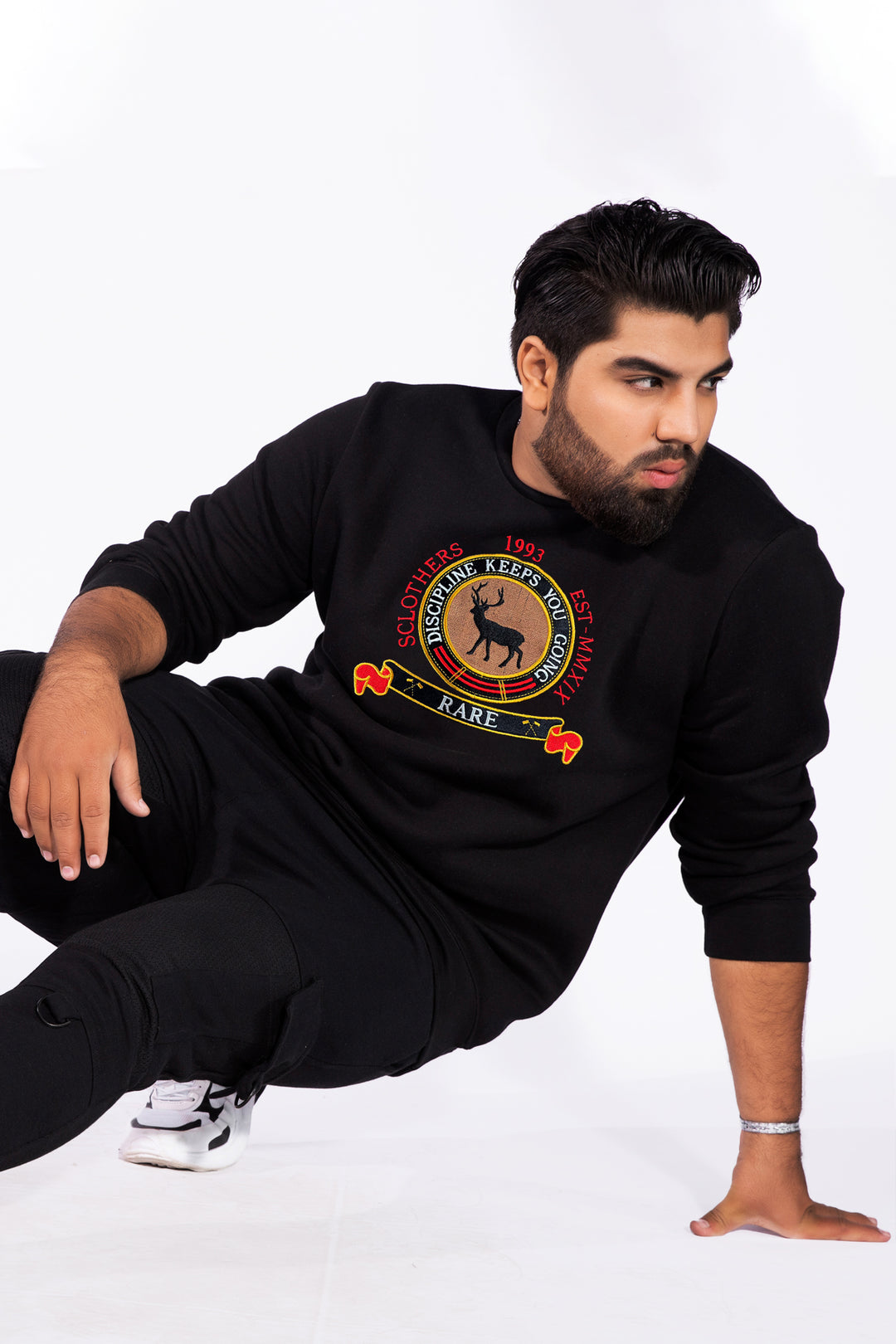 Rare Embroidered Black Sweatshirt Online in Pakistan