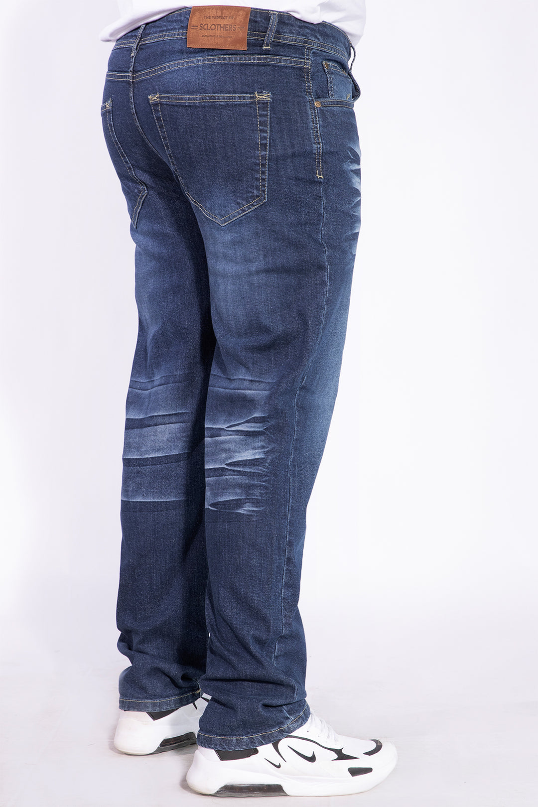 Straight Fit Mid Wash Jeans (Plus Size) - W21 - MDJ002P