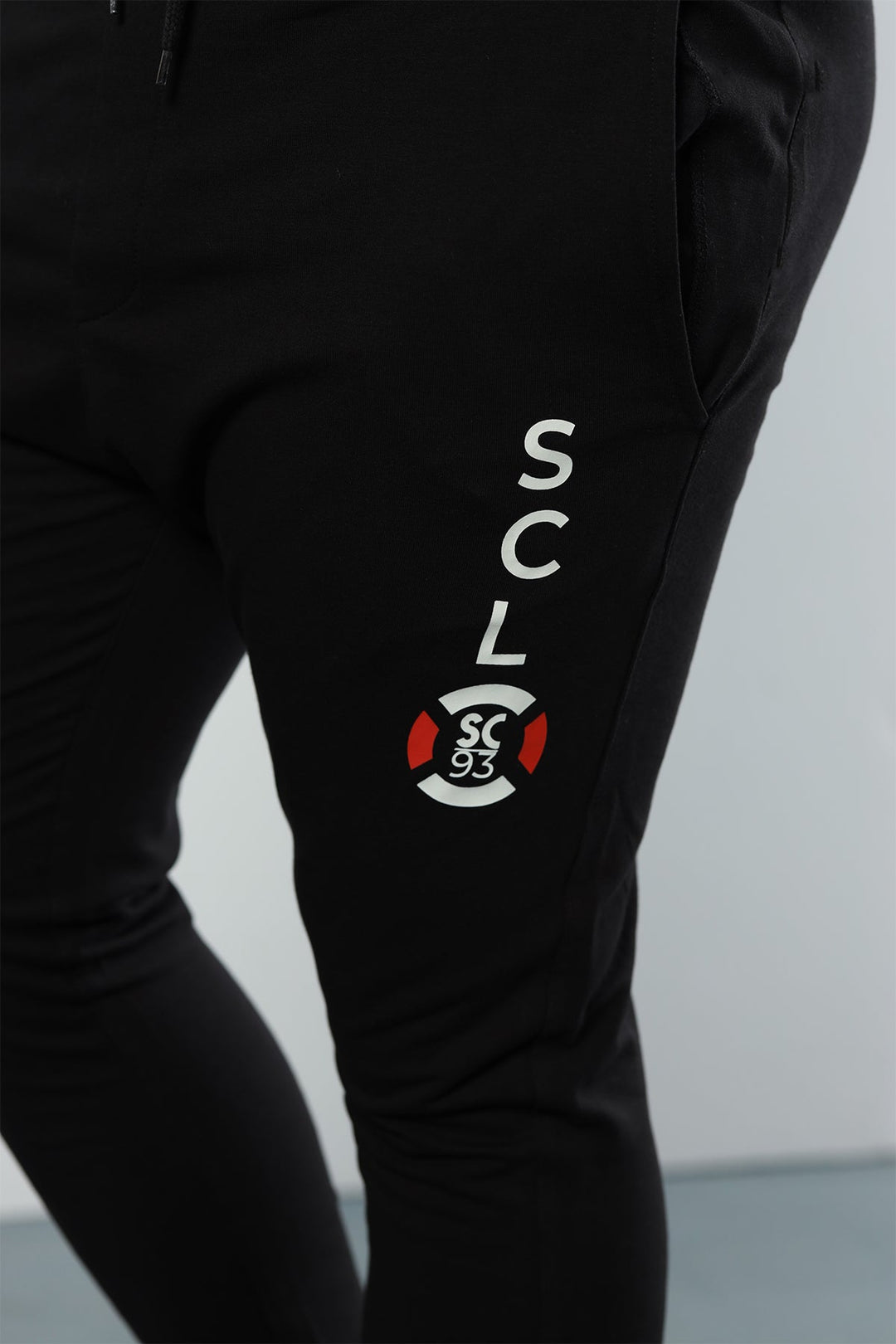 Black SCLO Printed Jogger Pants