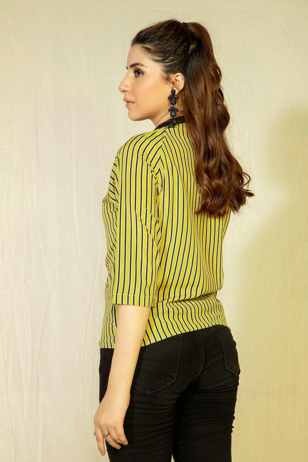 Yellow Striped Top - A21 - WWT0015