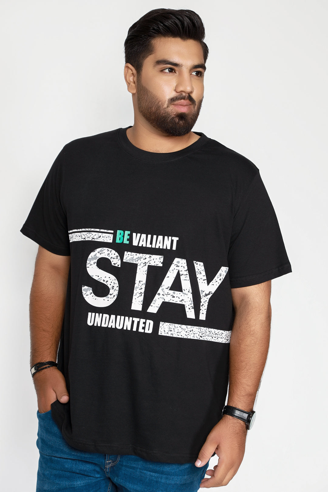 Stay Valiant Graphic T-Shirt (Plus Size) - S22 - MT0174P
