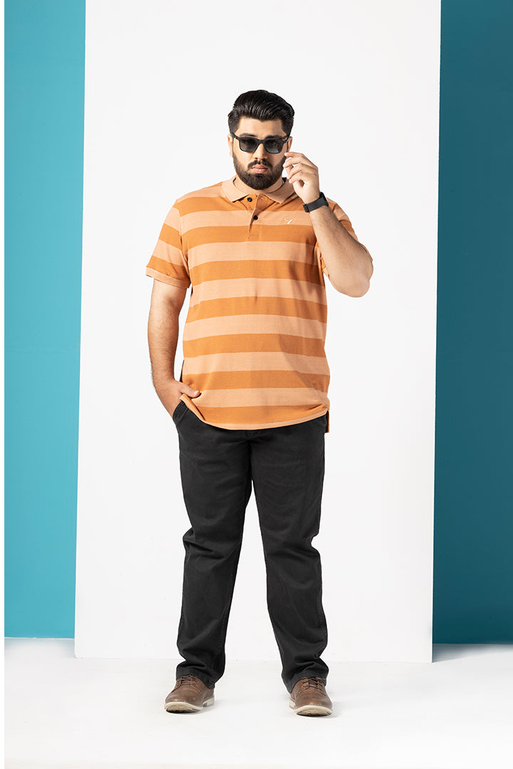 Sandstone Yarn Dyed Polo Shirt (Plus Size) - P22 - MP0057P