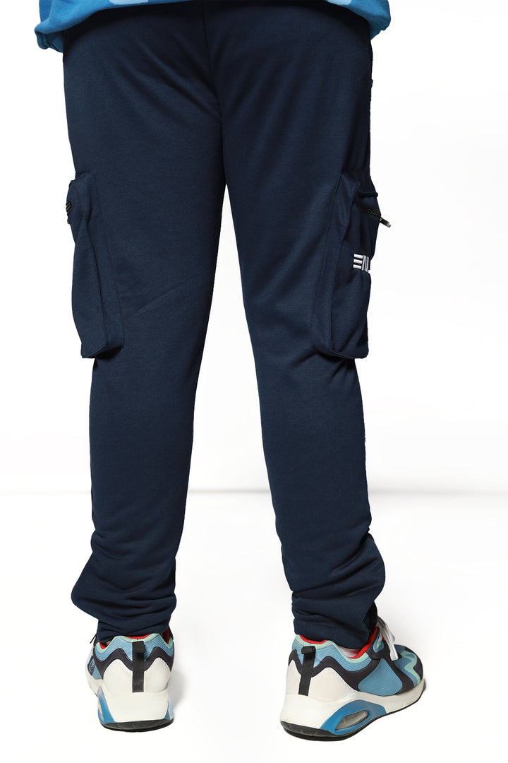 Enlive Navy Blue Trouser Plus Size