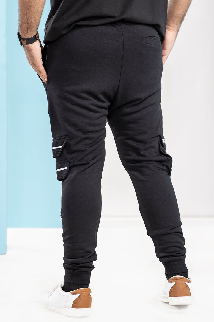 Black Cargo Jog Pants Plus Size