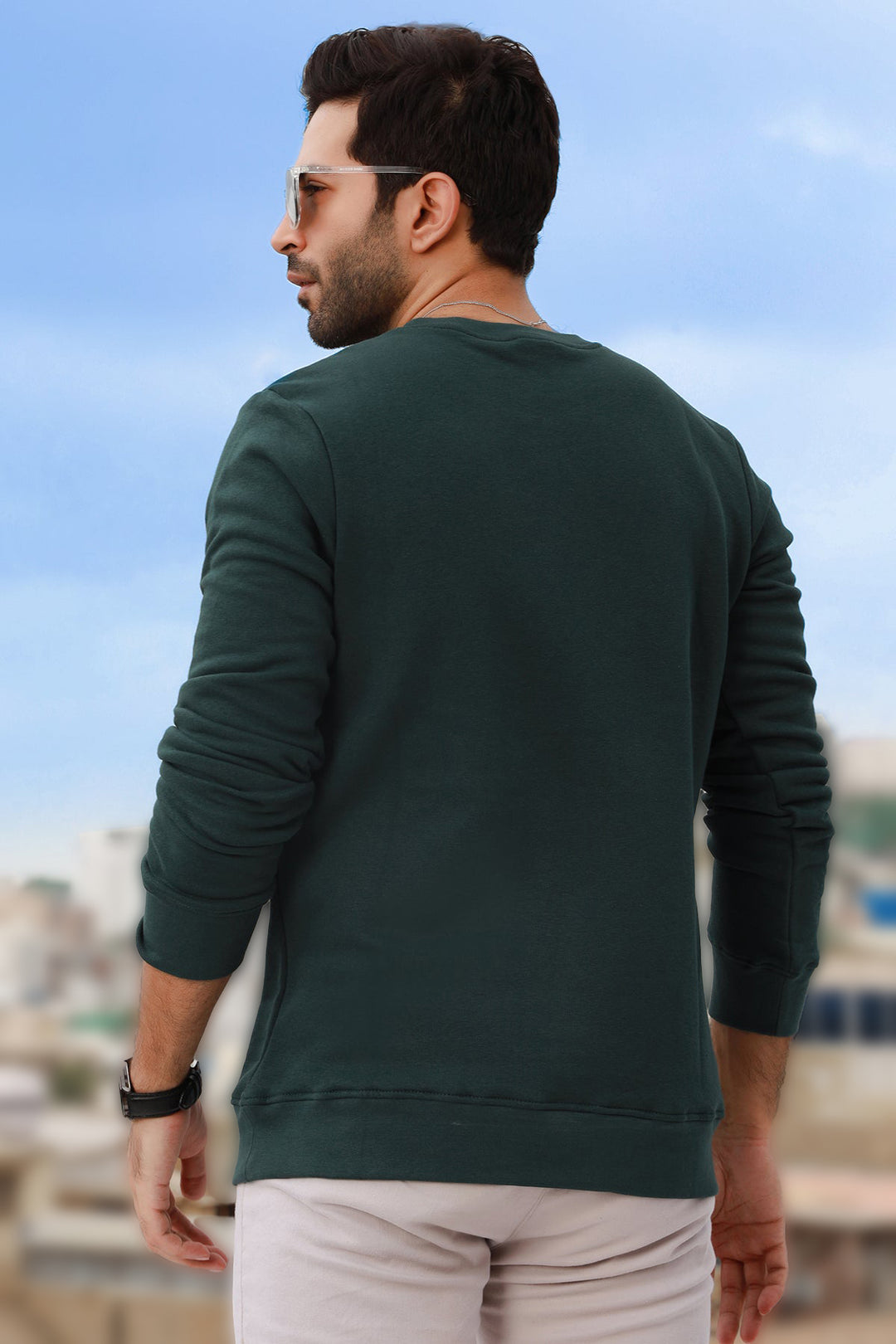 Rare Embroidered Green Sweatshirt Online in Pakistan
