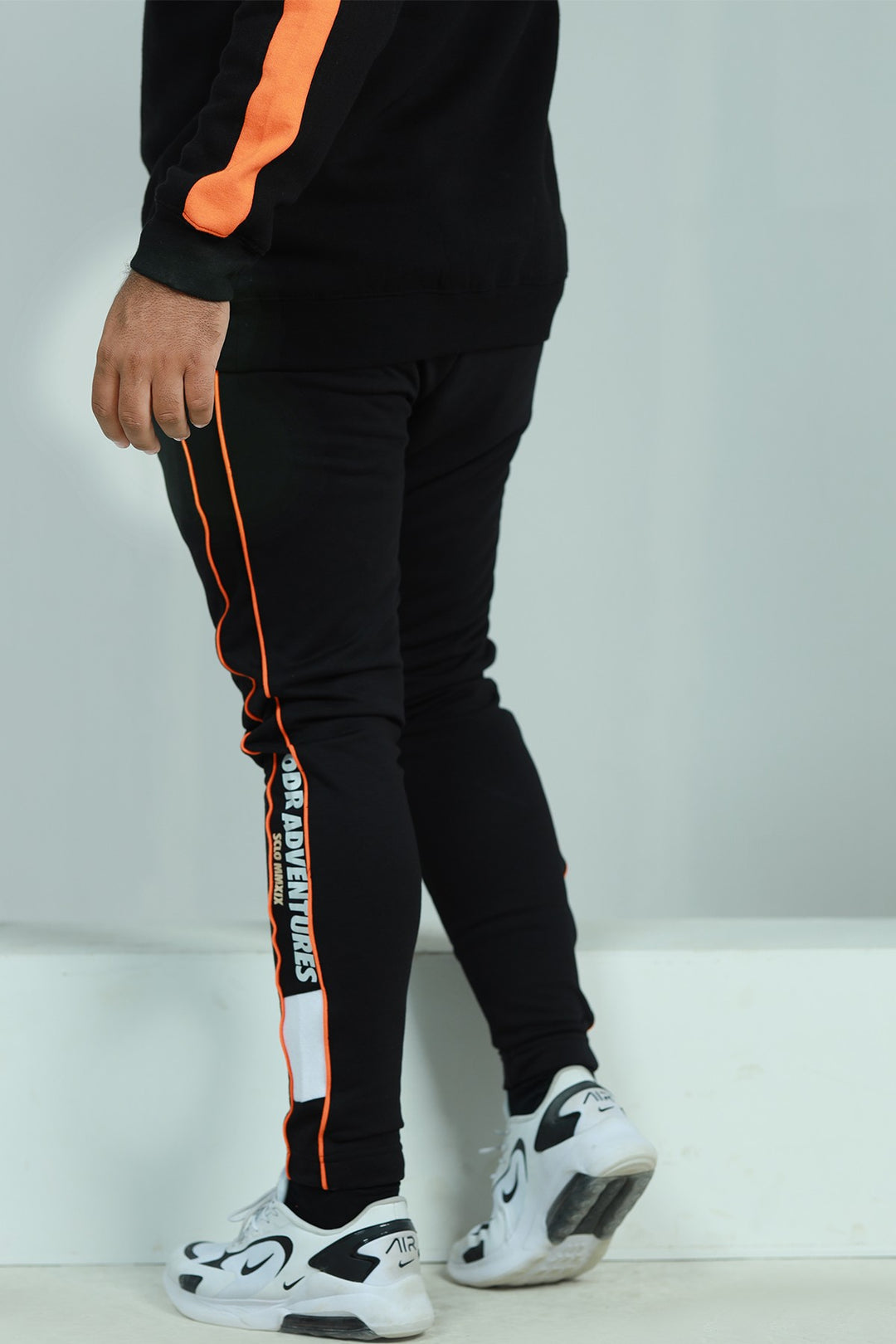 Cut and Sew Black Trouser (Plus Size) - W21 - MTR022P