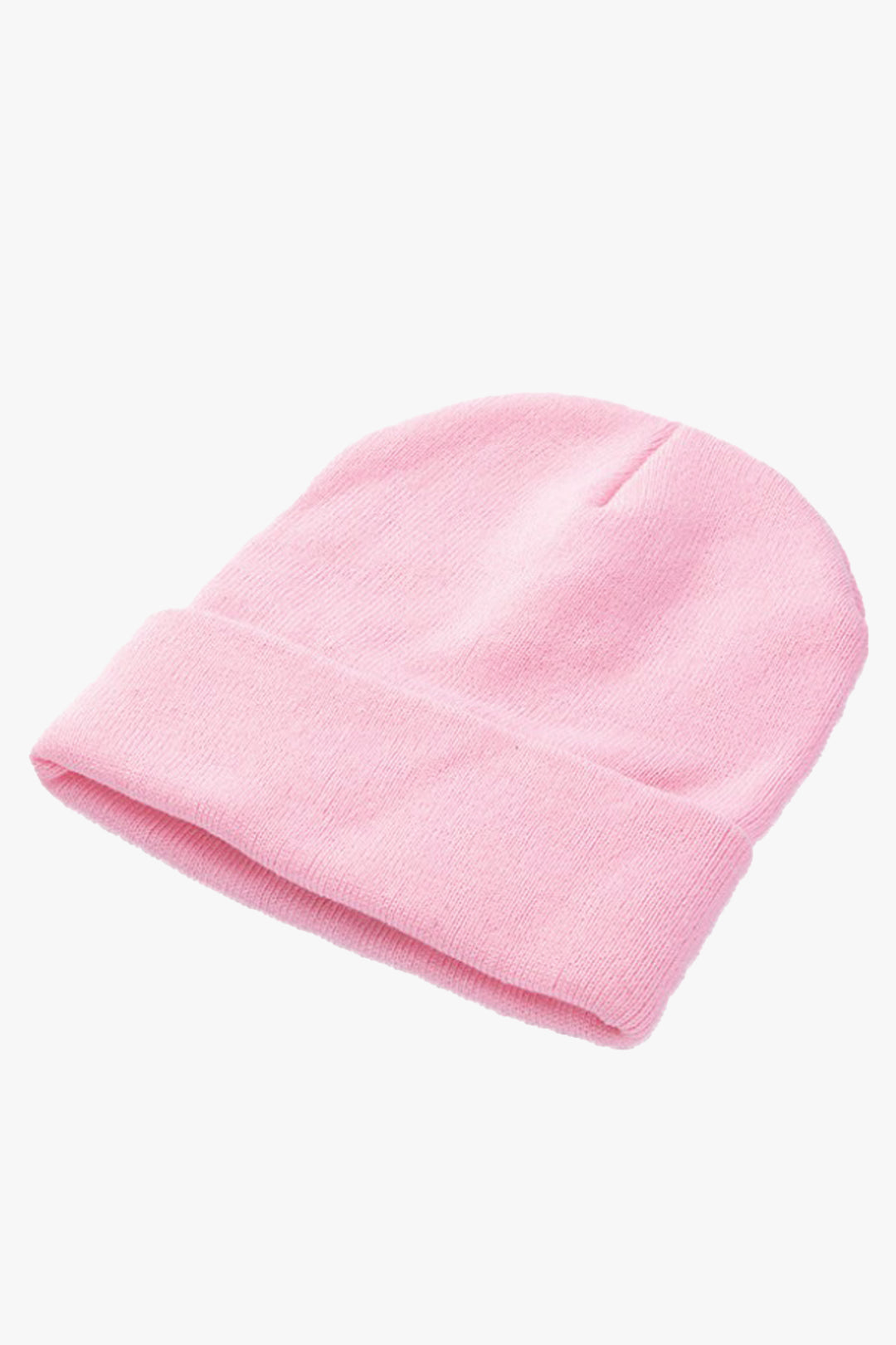 Plain Pink Knitted Beanie - W22 - UBH0014