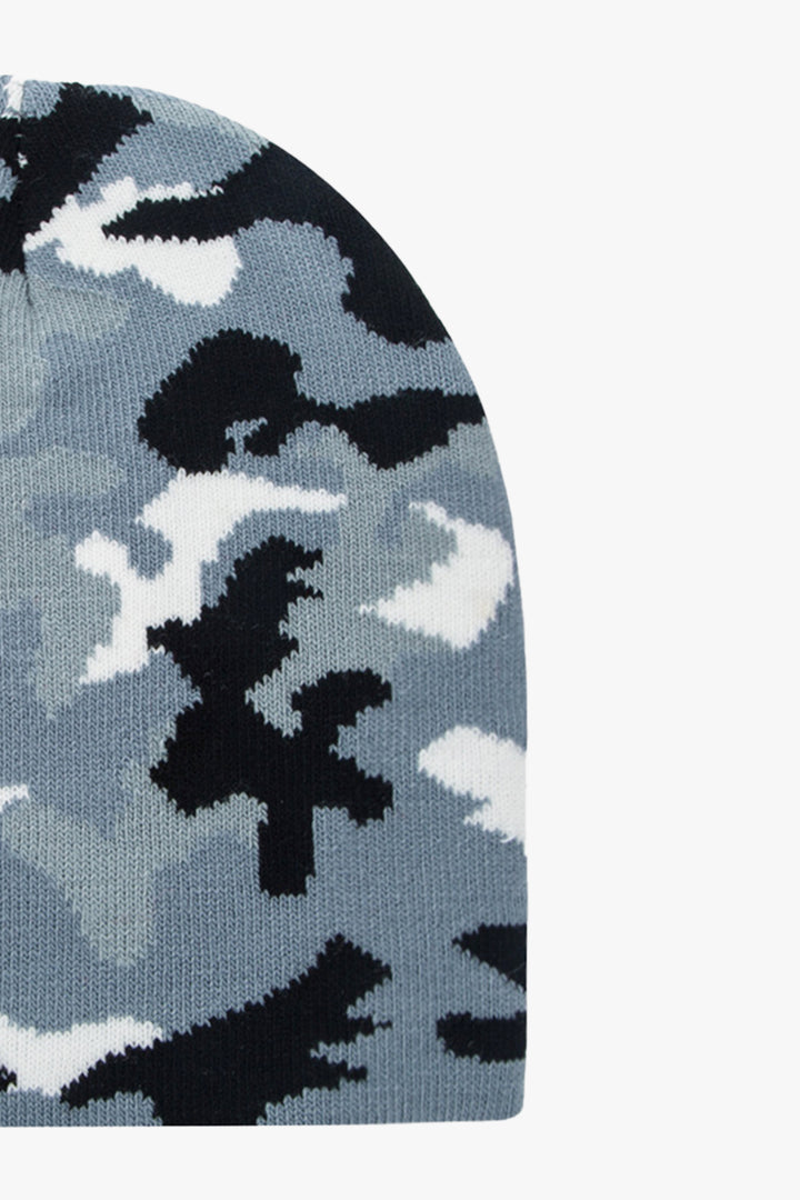 Camouflage Sky Blue Knitted Beanie 