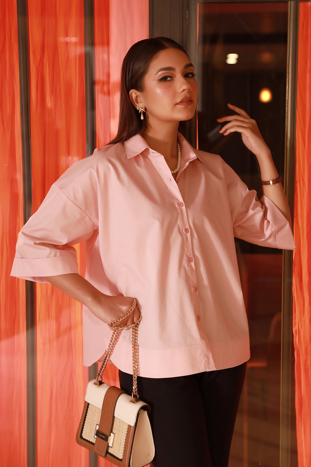 Pink Button Down Shirt - P22 - WWT0022