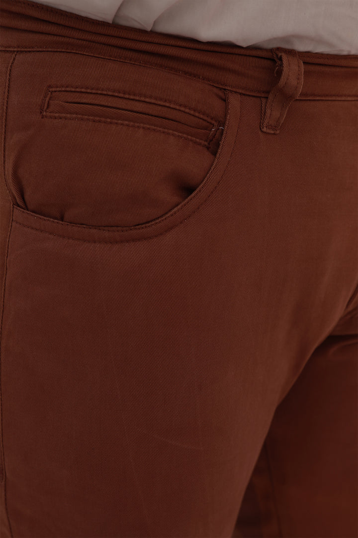 Brown Stretchy Cotton Chinos - S22 - MC0018R