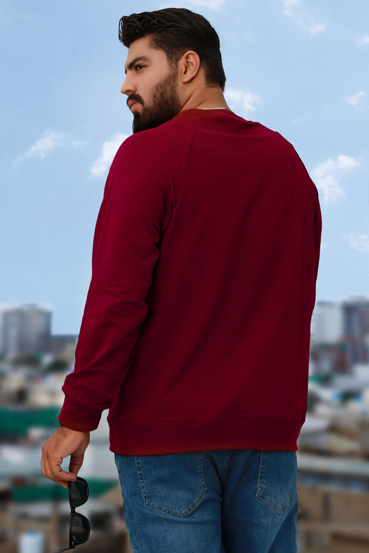 Perseverance Raglan Maroon Sweatshirt (Plus Size) - W22 - MSW051P