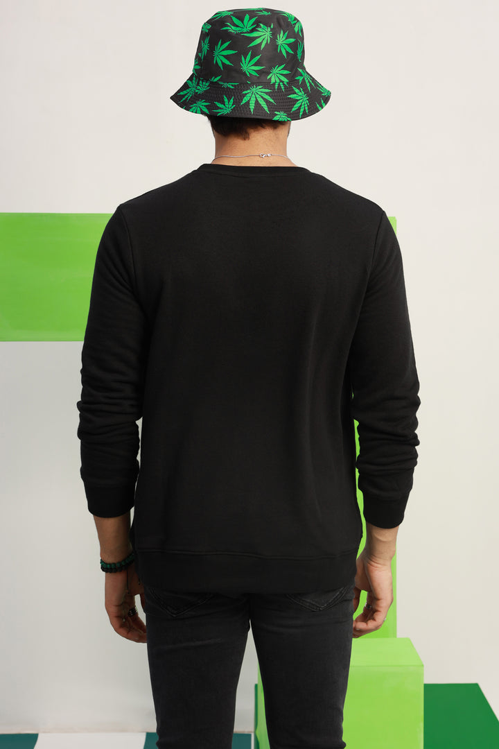 Embroidered Black Sweatshirt 