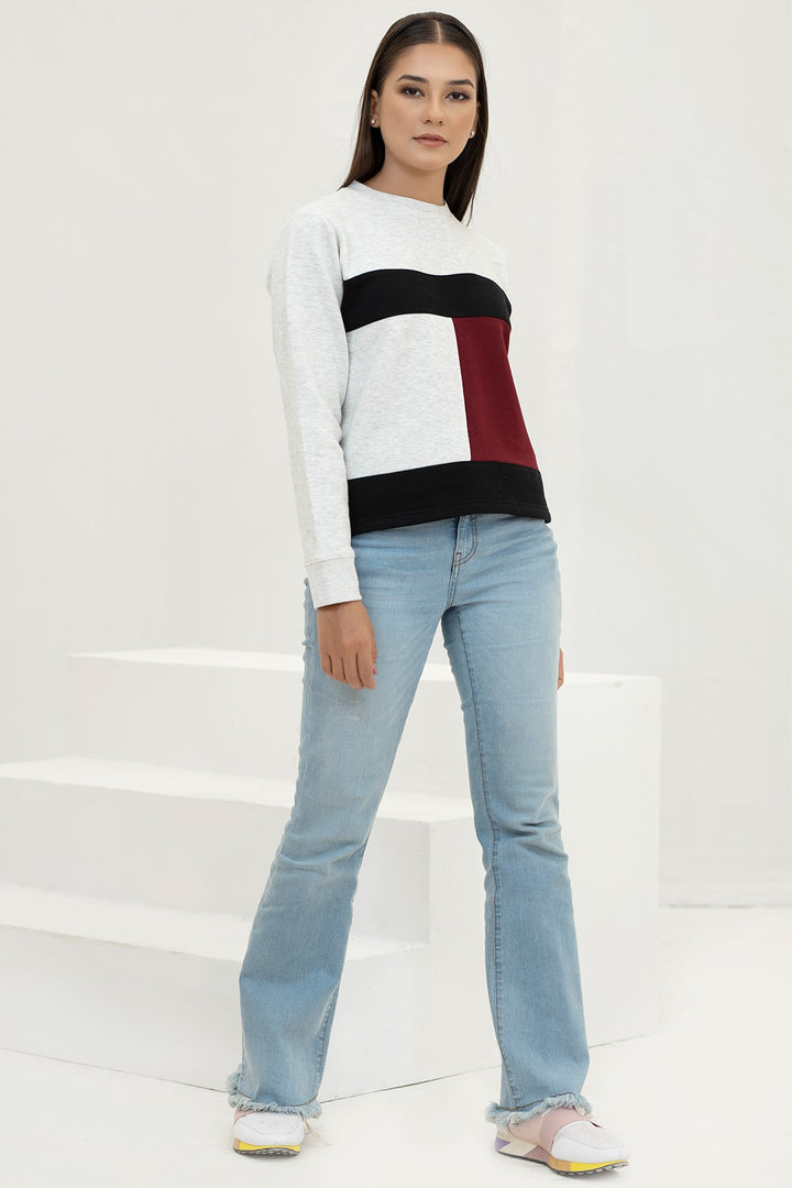 Color Block Crop Sweatshirt - W21 - WSW0009