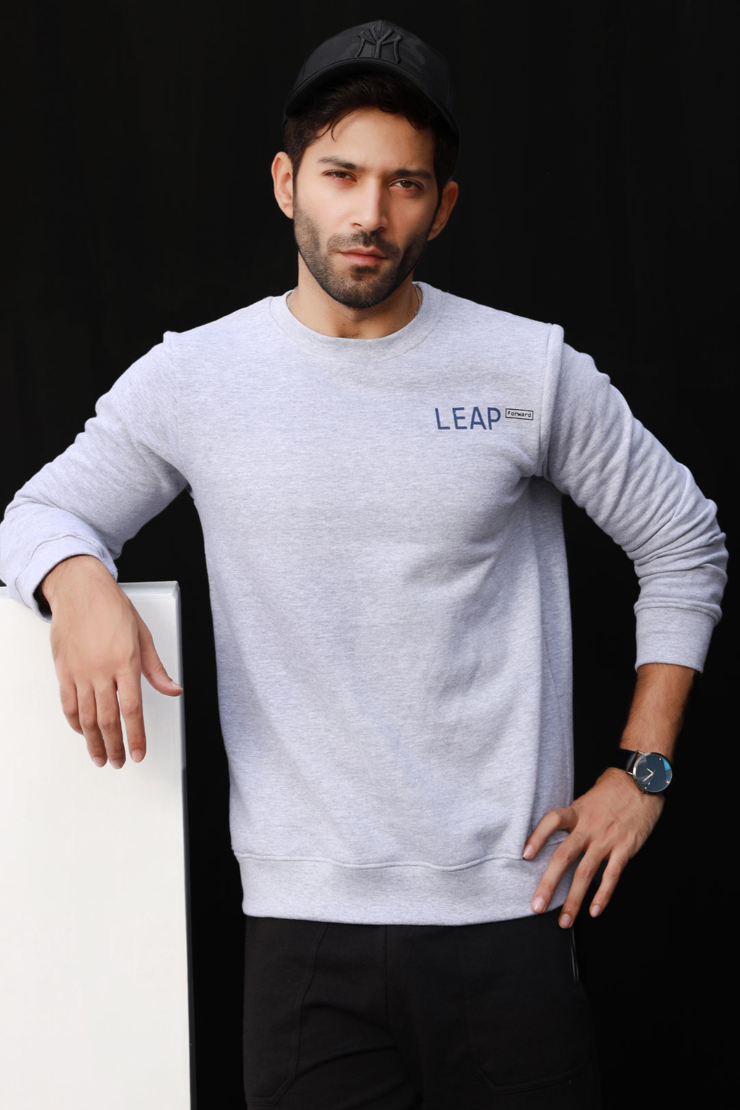 Men's Leap Heather Gray Sweatshirt Online in Pakistan