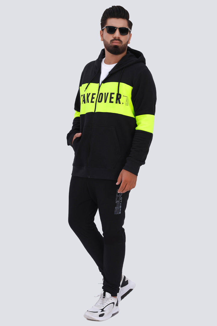 Takeover Neon Pannel Hoodie (Plus Size)