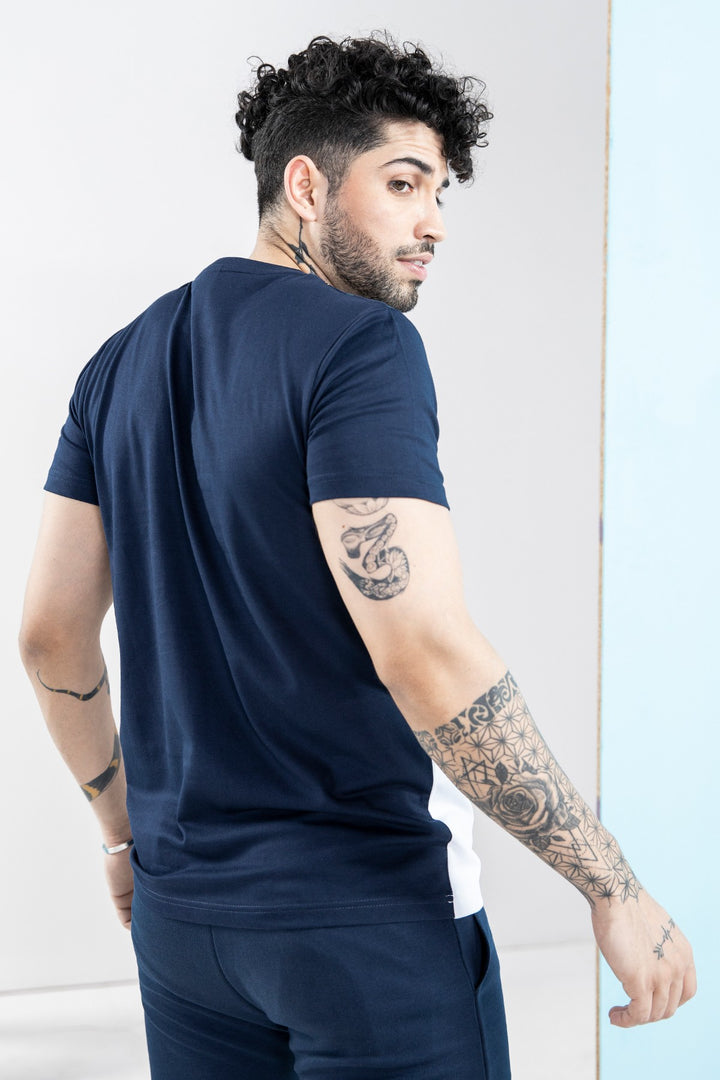 Camo Print Panelled T-Shirt - S21 - MT0097R