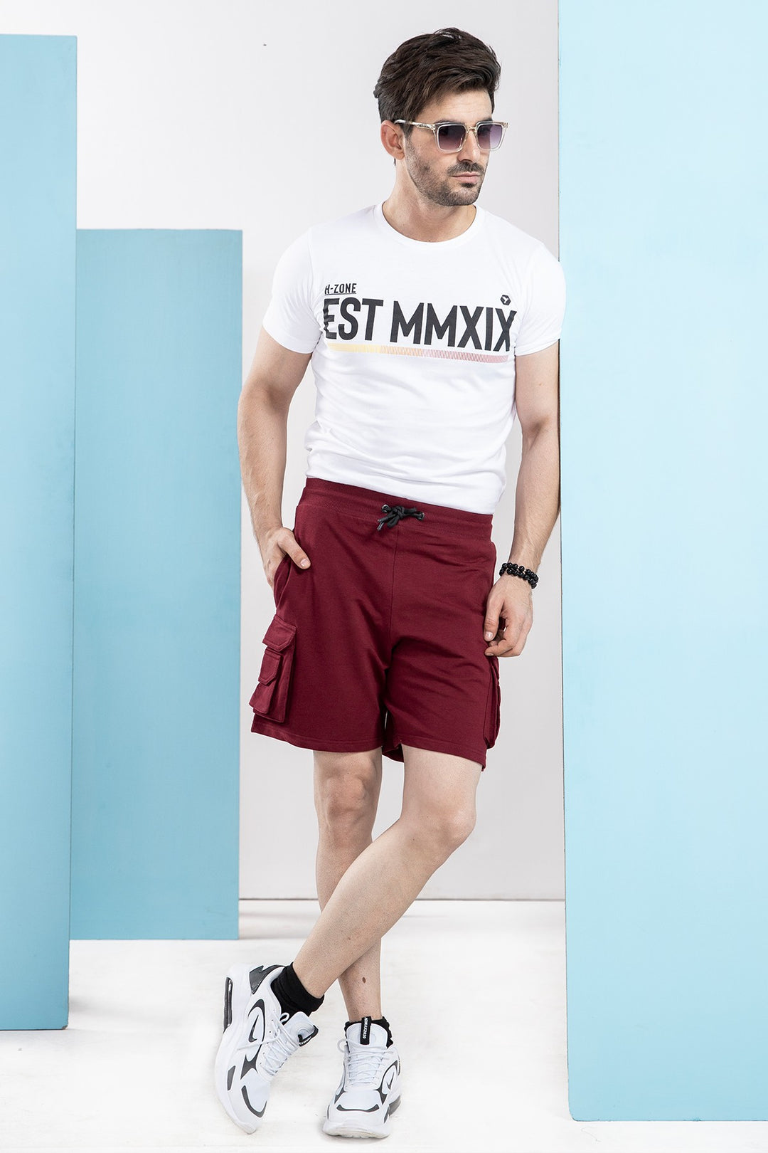 Maroon Cargo Shorts - S21 - MSH011R