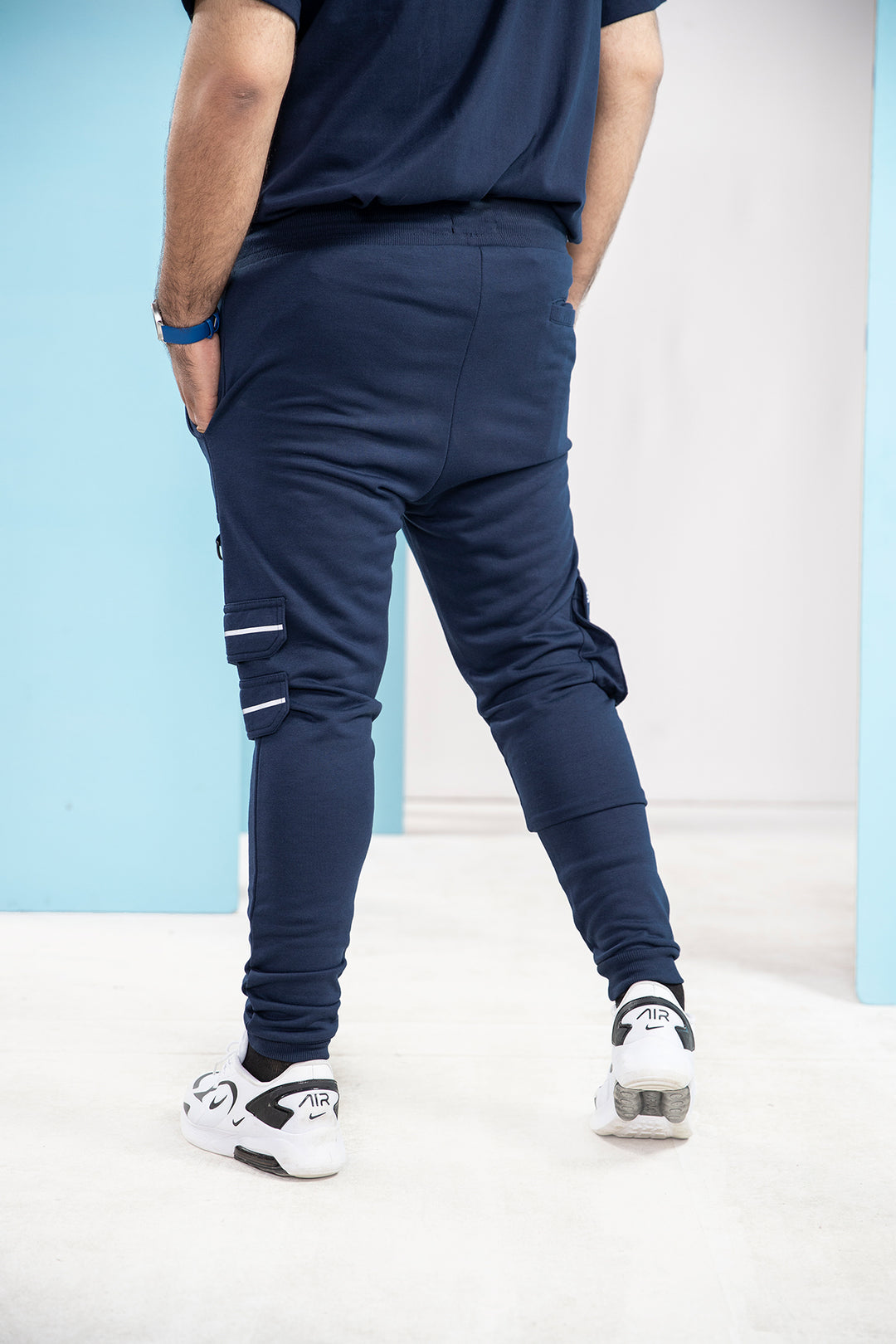 Blue Cargo Jog Pants (Plus Size) - S21 - MTR013P