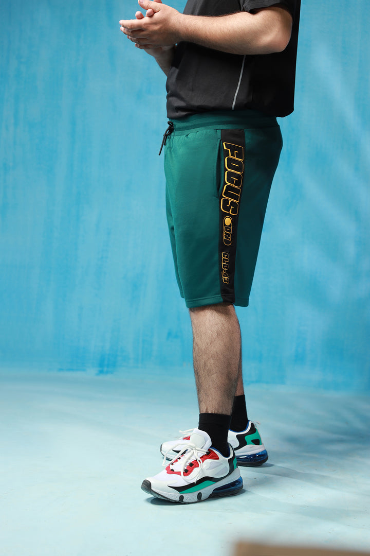 Focus Teal Shorts (Plus Size) - S21 - MSH013P