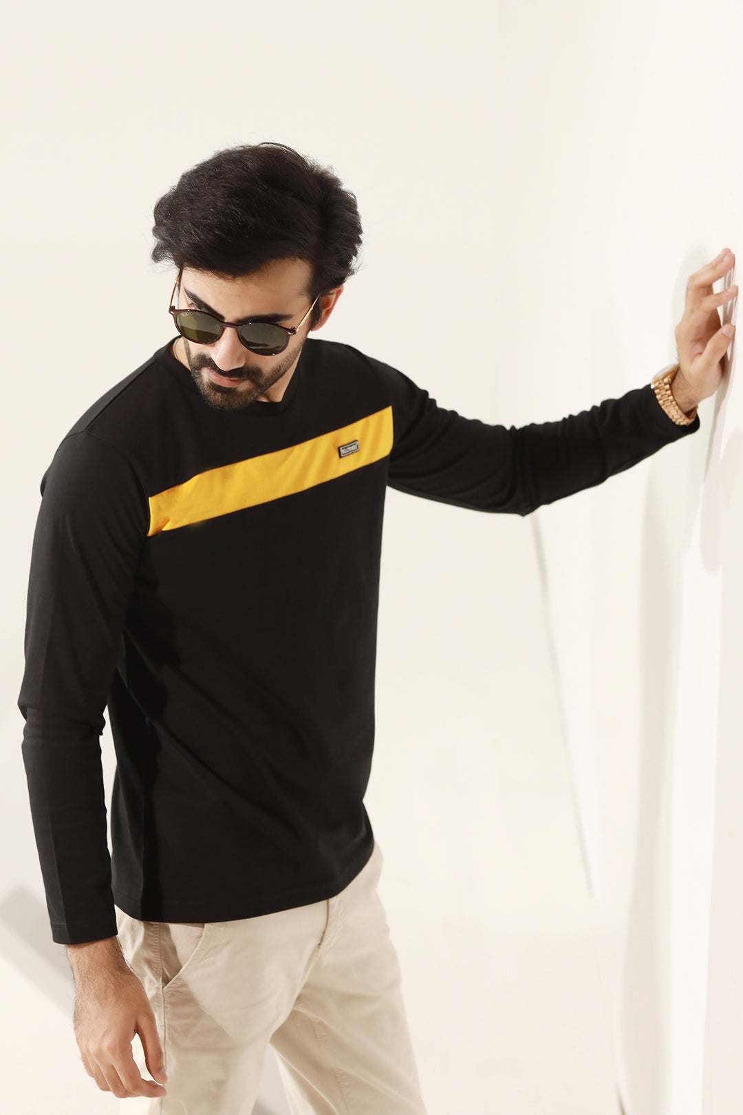 Full Sleeves Color Block T-Shirts in Pakistan