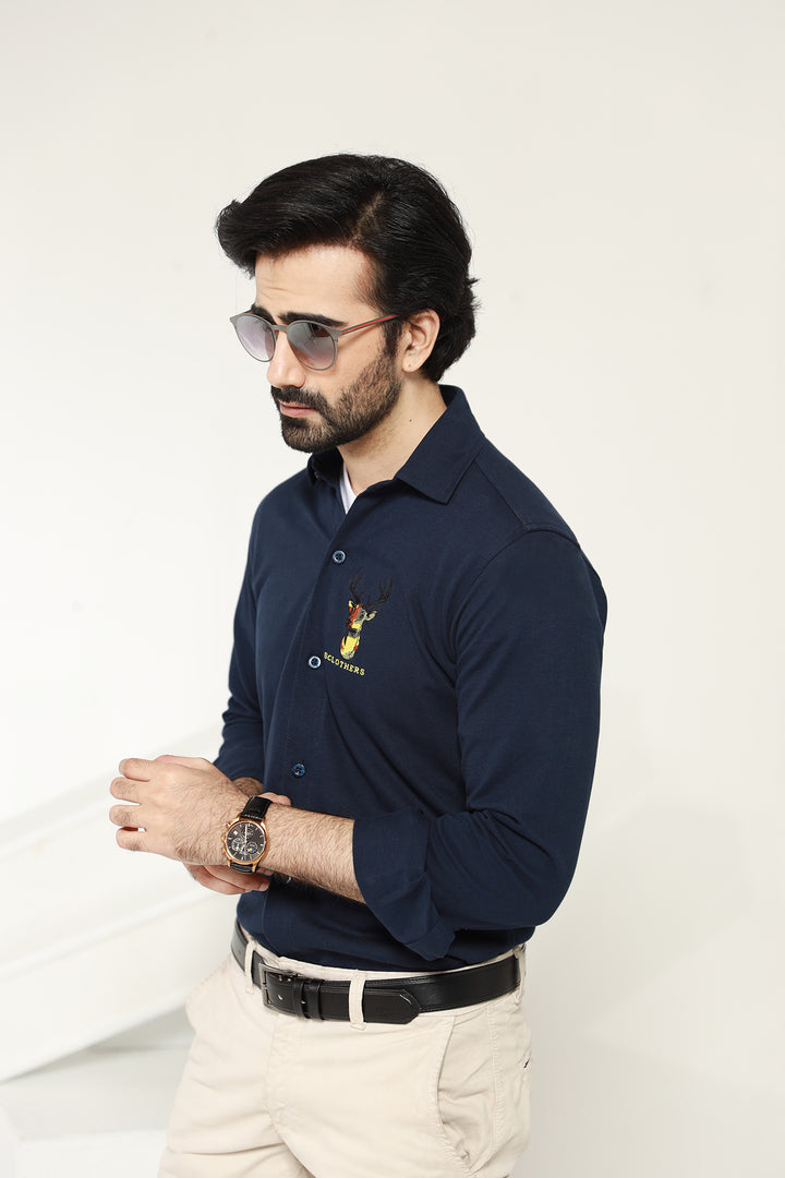 Casual Embroidered Shirt - S21 - MS0001R