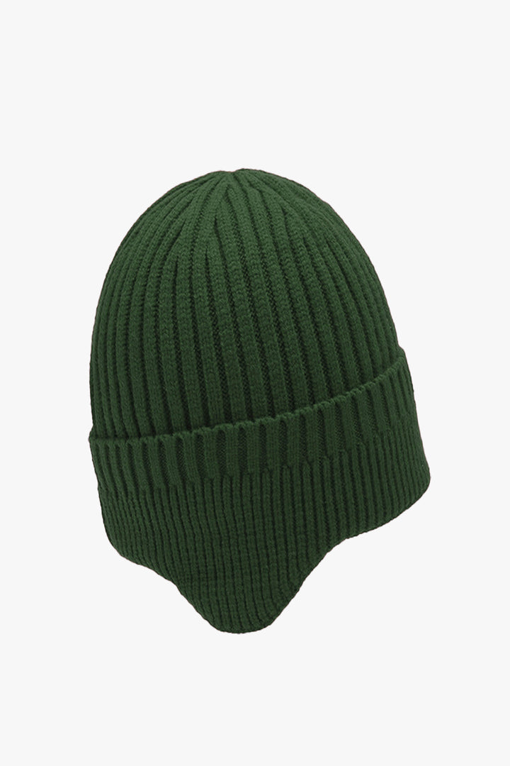 Green Knitted Earflap Beanie - W22 - UBH0002