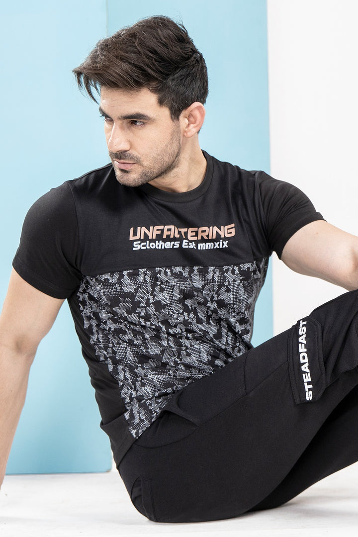 Black Unfaltering Camo T-Shirt - S21 - MT0091R