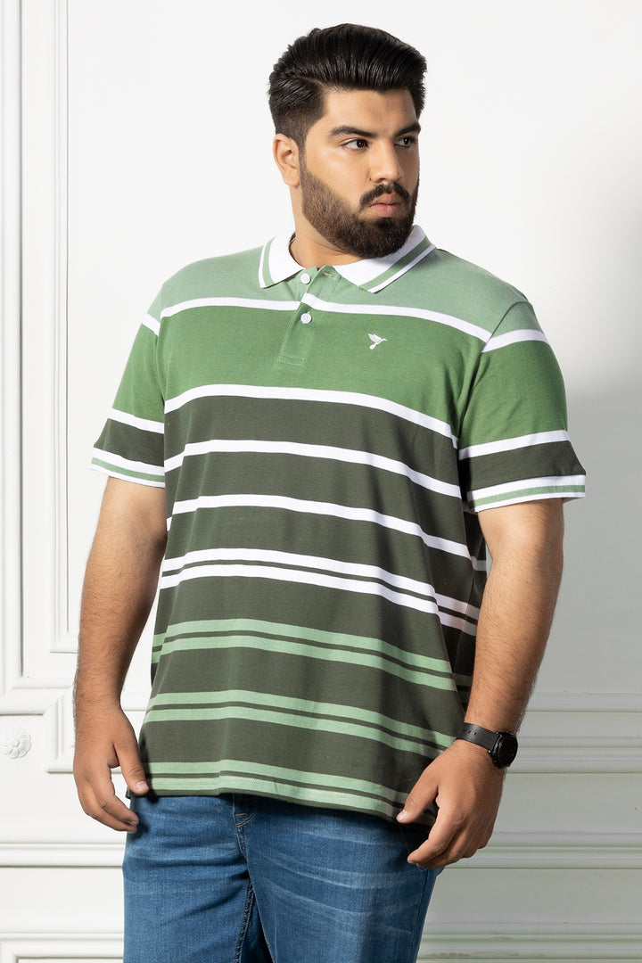 Cilantro Yarn Dyed Polo Shirt (Plus Size) - P22 - MP0066P