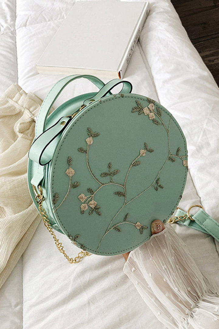 Mist Green Trendy Lace Round Bag - S22 - WHB0023