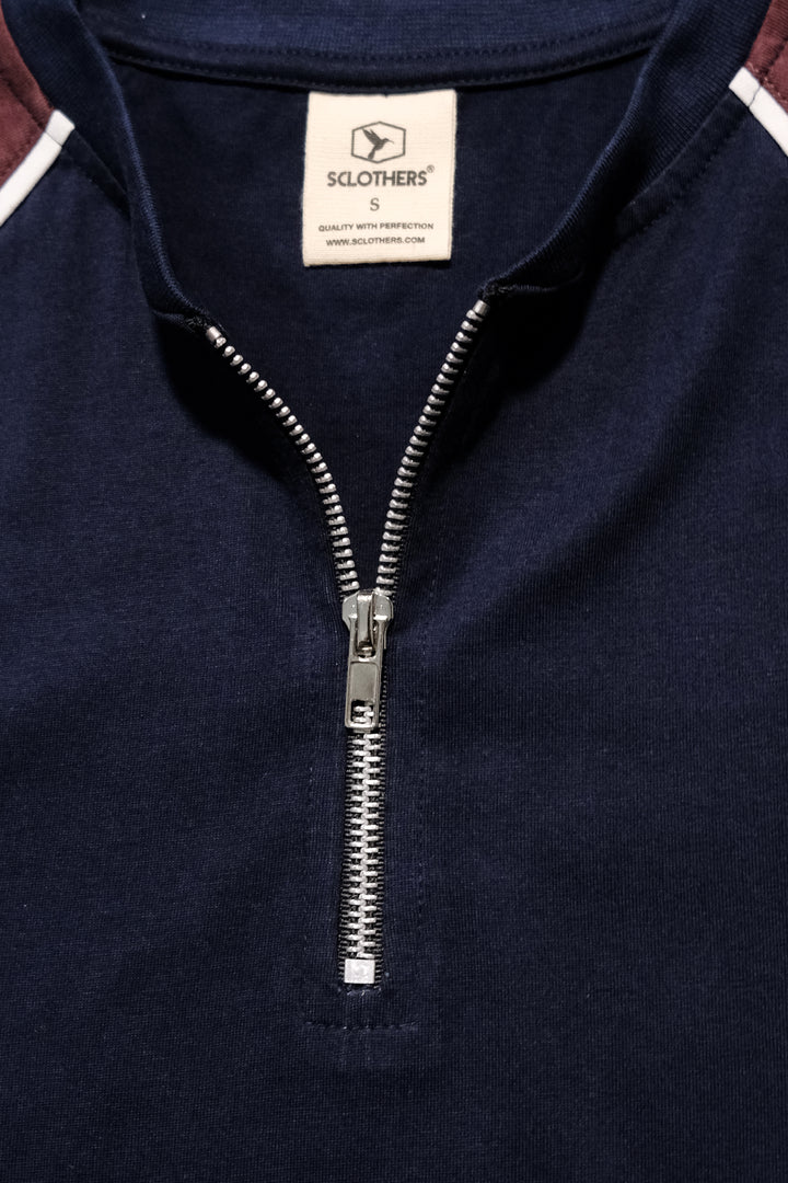 Blue Retro Raglan T-Shirt (Plus Size) - P21 - MT0079P