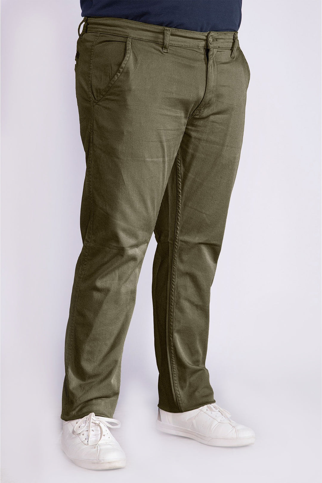Standard Fit Olive Chinos (Plus Size) - W21 - MC0003P