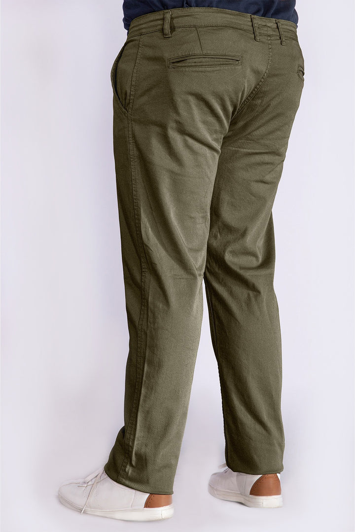 Standard Fit Olive Chinos (Plus Size) - W21 - MC0003P